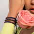 Serpentin | Arc-en-ciel Hématite x Licorne Argent | Bracelet Double Vague